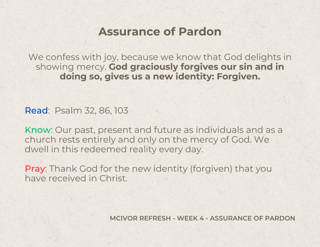 Week 4, Page 2 - Assurance of Pardon